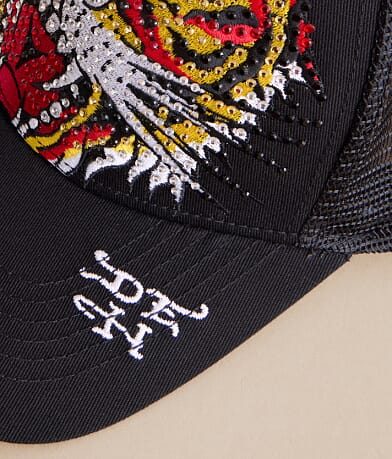 Ed Hardy Rhinestone Tiger Trucker Hat MISC_DETAIL_2