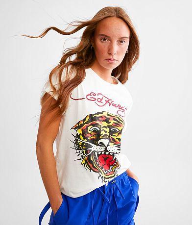 Ed Hardy Retro Tiger T-Shirt front view
