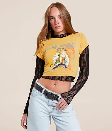 Ed Hardy Tiger Mountain T-Shirt front view
