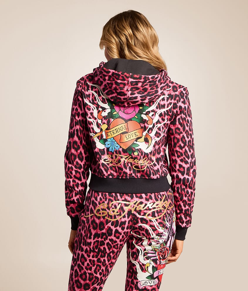 Panther Roses Leopard Print Hoodie