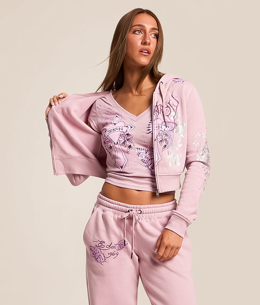 Cross Wings Cropped Hoodie