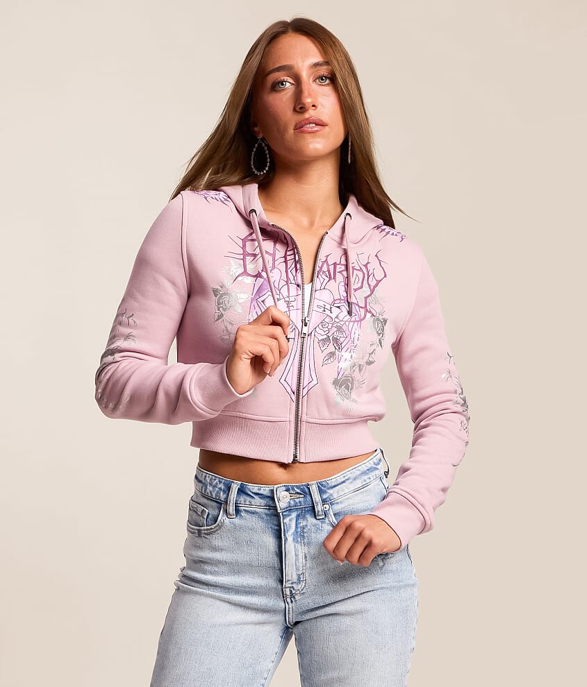 Cross Wings Cropped Hoodie