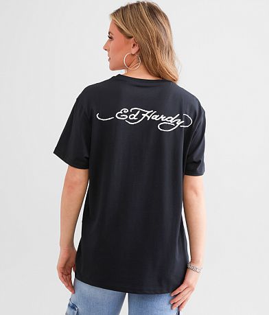 Ed Hardy Tiger Head Throwback T-Shirt BACK