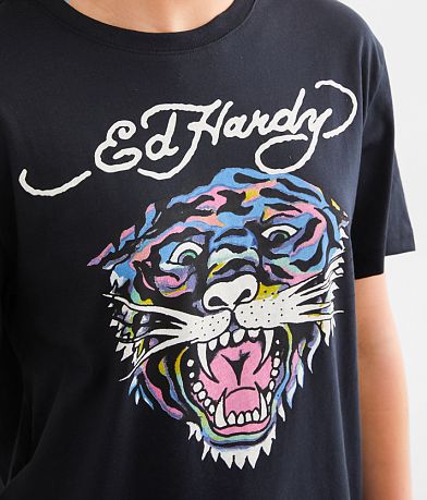 Ed Hardy Tiger Head Throwback T-Shirt MISC_DETAIL_1