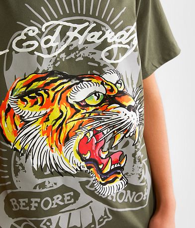 Ed Hardy Screaming Tiger Throwback T-Shirt misc detail 1 view