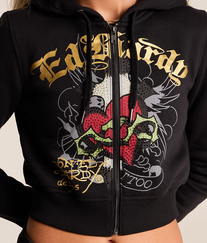 Sacred Heart Cropped Hoodie