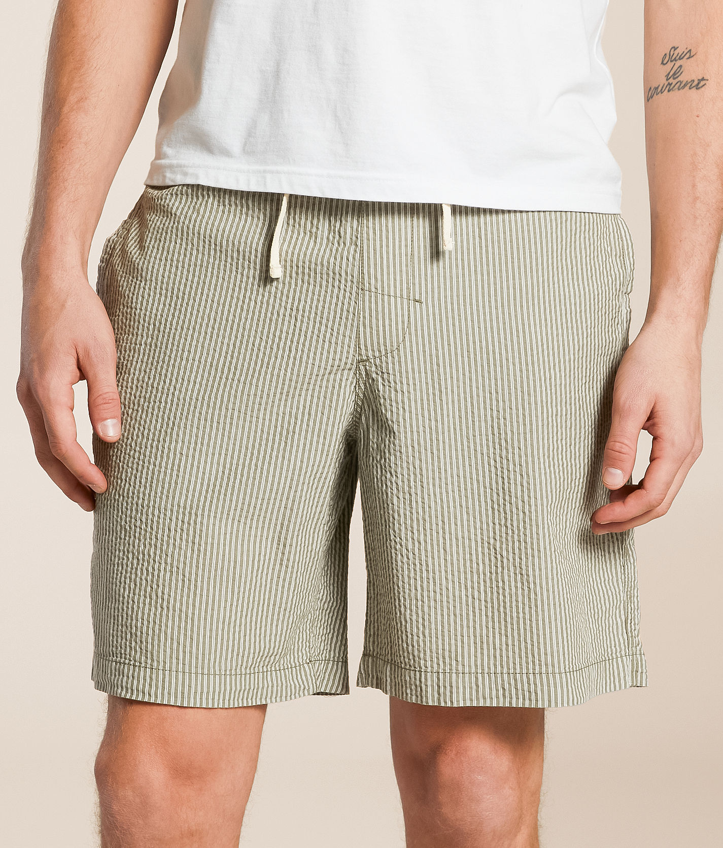 ウェア ballaholic seersucker zip shorts Basic Zip Shorts (cerulean blue/off white) – ballaholic