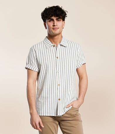 Rhythm Seersucker Stripe Shirt front view