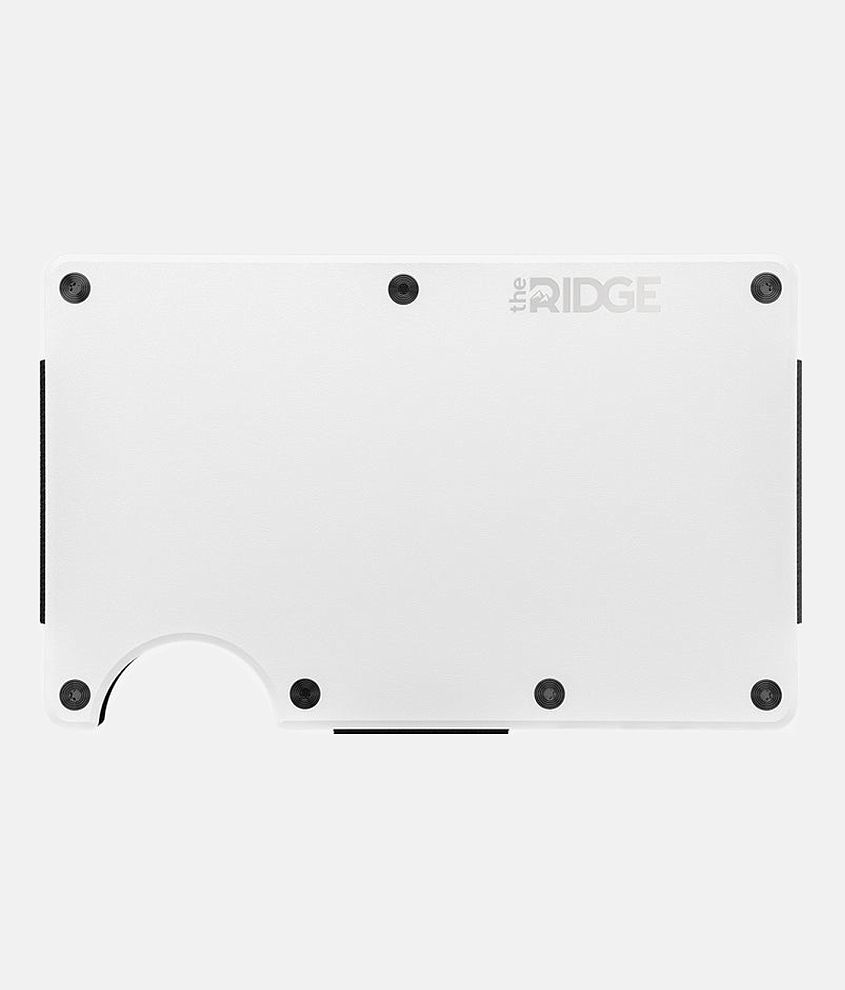 The Ridge Polar White Money Clip Wallet front view