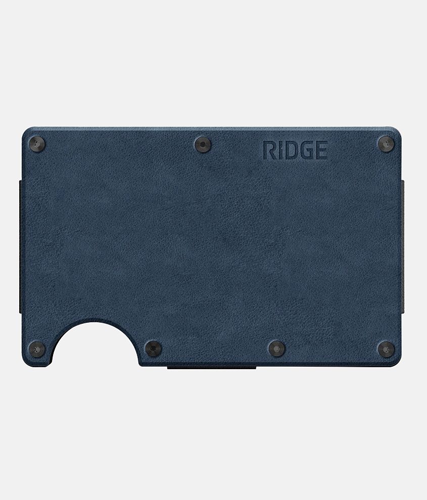 The Ridge Cobalt Blue Leather Wallet front view