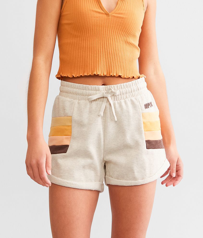 Rip Curl Block Party Track Short - Women's Shorts in Oatmeal Marle