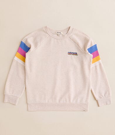 Rip Curl Girls - Las Dalias Raglan Color Block Pullover front view