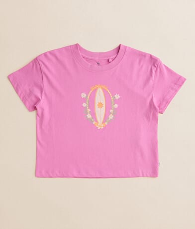 Rip Curl Girls - Island Surf Cropped T-Shirt front view