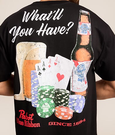 Pabst Blue Ribbon Poker T-Shirt thumbnail 3