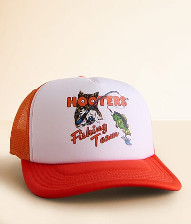 Ripple Junction® Hooters® Fishing Team Trucker Hat front view