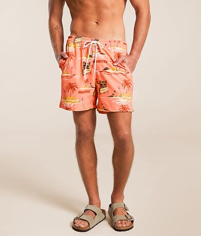 Ripple Junction® Hooters® Surf Stretch Swim Trunks front view
