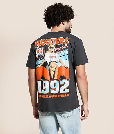 Ripple Junction® Hooters 92 Calendar T-Shirt front view