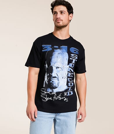 Ripple Junction® WWE Stacked Stone Cold T-Shirt front view