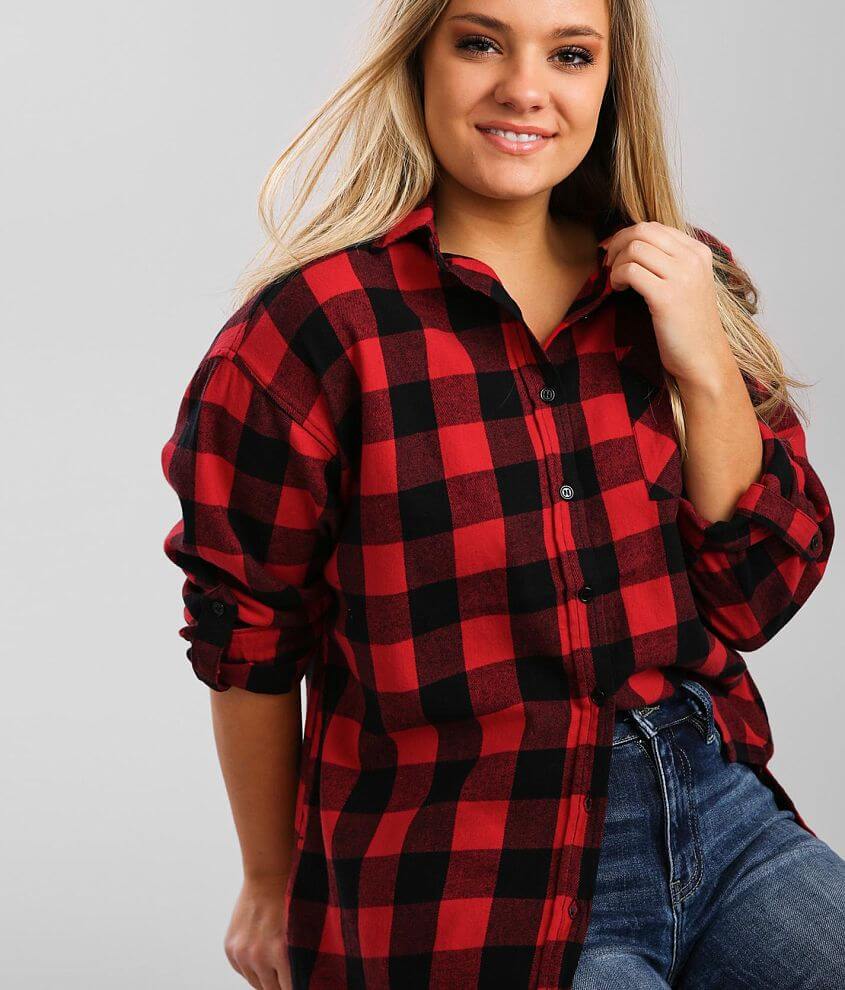 Oversized plaid shirt best sale