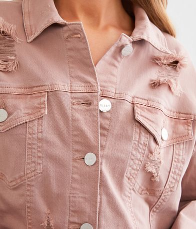 Risen Destructed Denim Stretch Jacket misc detail 1 view