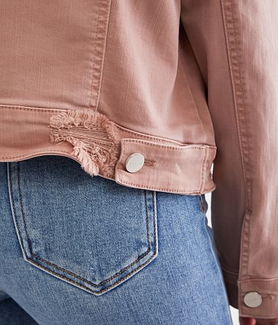 Risen Destructed Denim Stretch Jacket misc detail 2 view