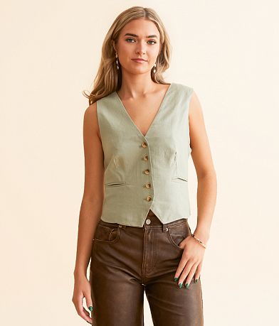 Risen Cropped Vest front view