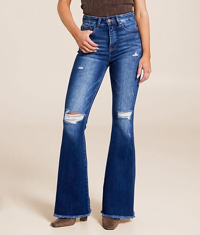 Risen High Rise Flare Stretch Jean front view