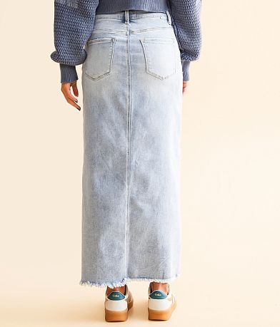 Risen Denim Maxi Stretch Skirt BACK