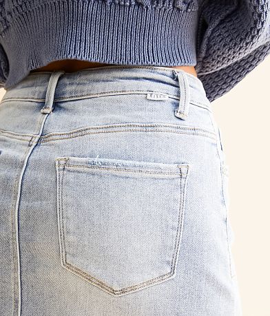 Risen Denim Maxi Stretch Skirt BACK_POCKET
