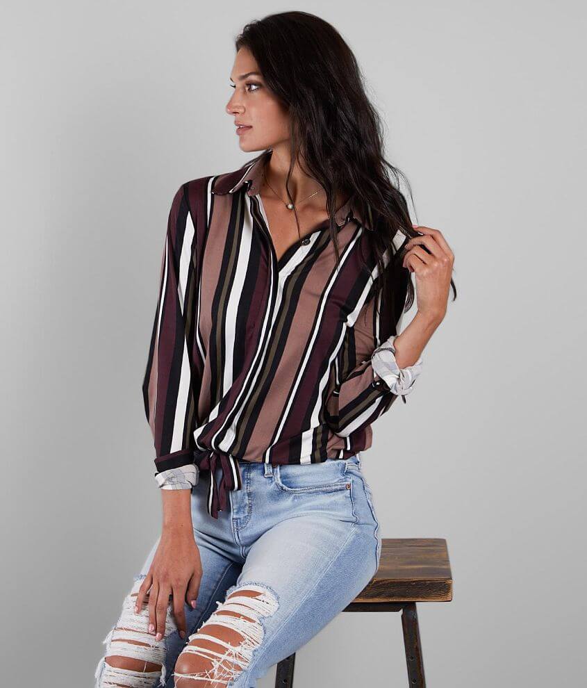 Vertical striped hotsell shirt womens