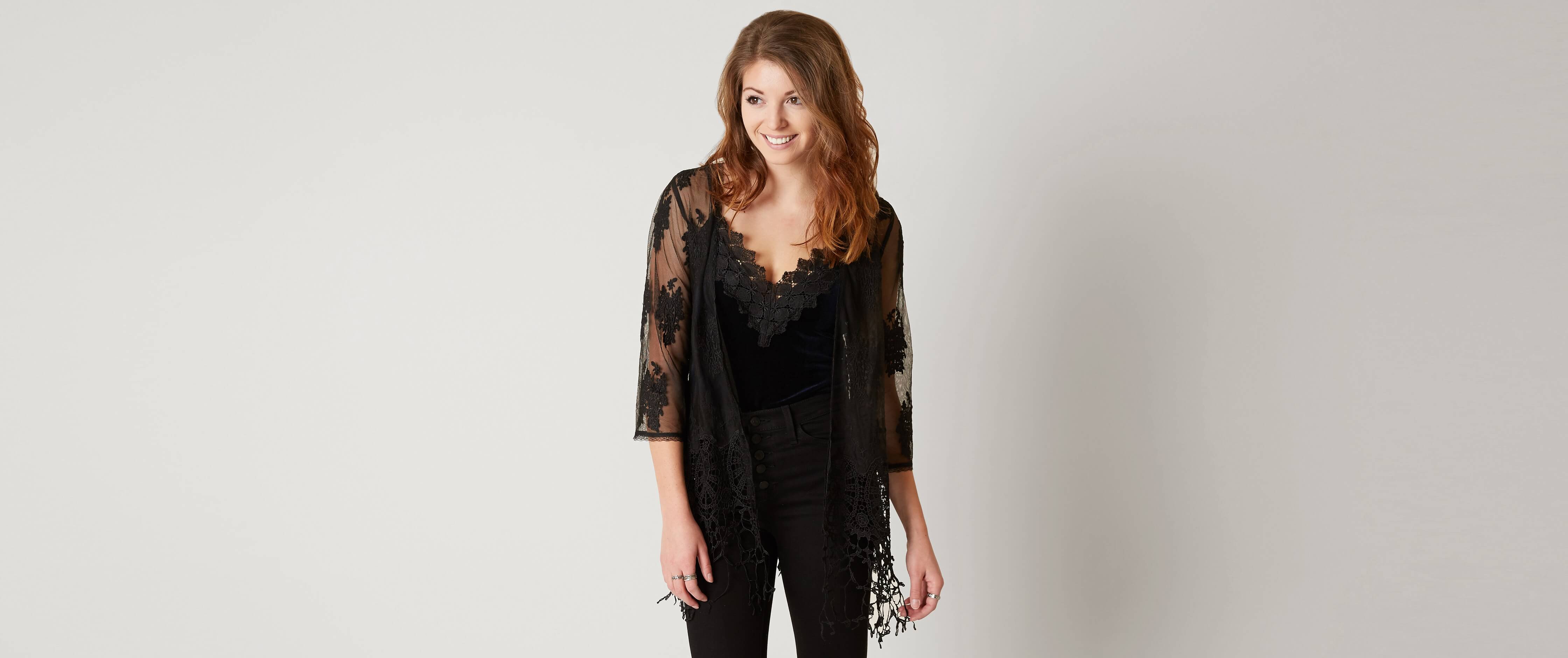 Image of BKE Boutique Lace Kimono