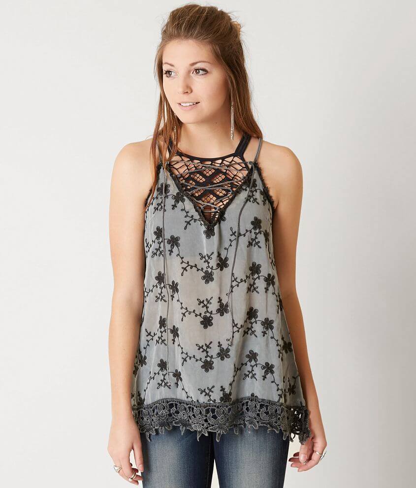 Gimmicks Embroidered Tank Top - Women's Tank Tops in Black Grey | Buckle