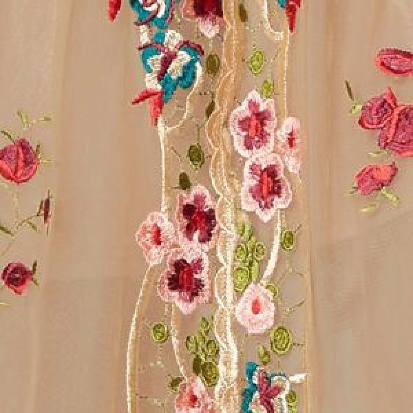 Gimmicks Floral Embroidered Mesh Maxi Skirt - Women's Skirts