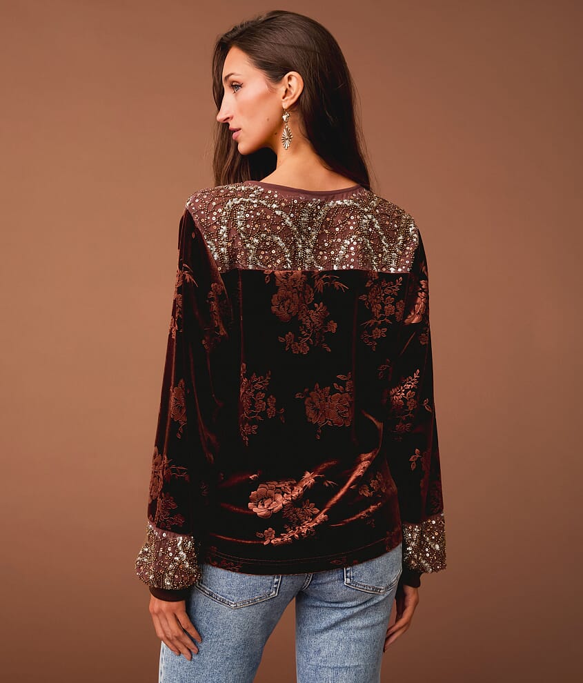 Floral Velvet Top