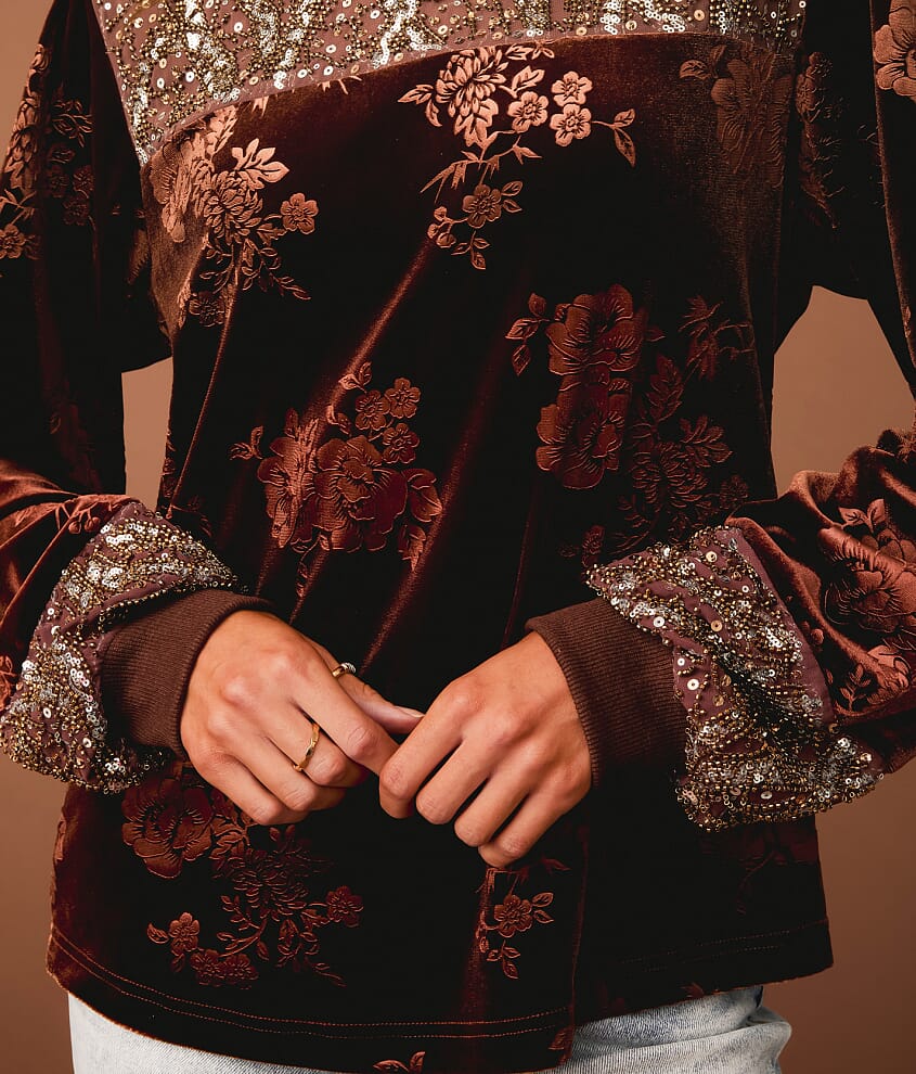 Floral Velvet Top