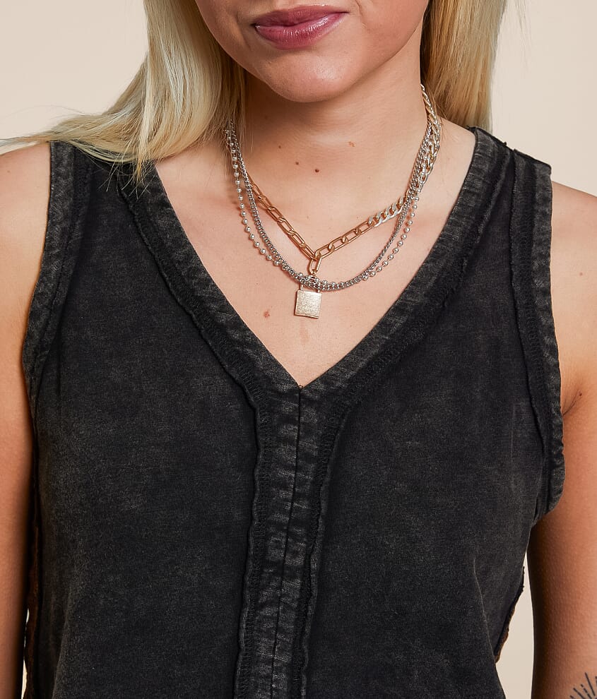 Pieced Crochet Tank Top - thumbnail 4