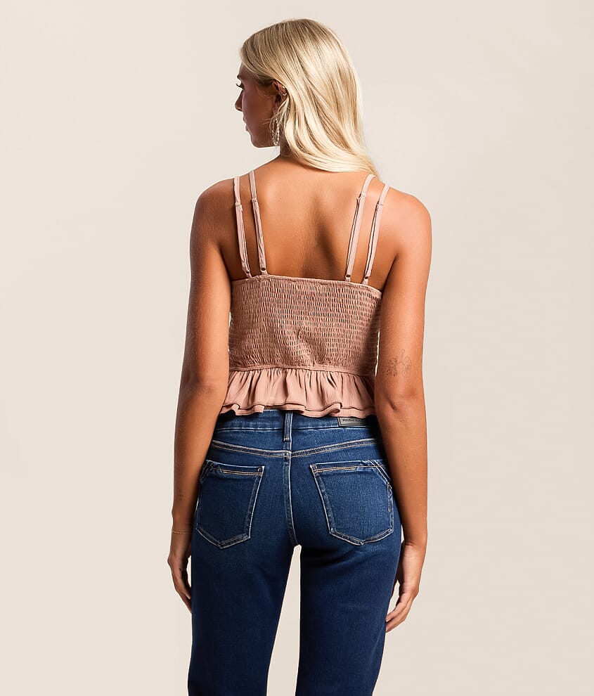 Embellished Crinkle Chiffon Tank Top - thumbnail 3
