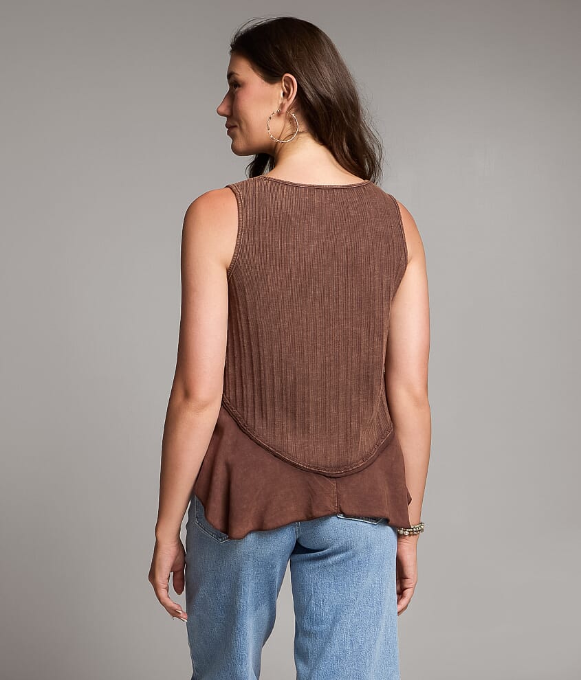 Contrast Washed Tank Top - thumbnail 3