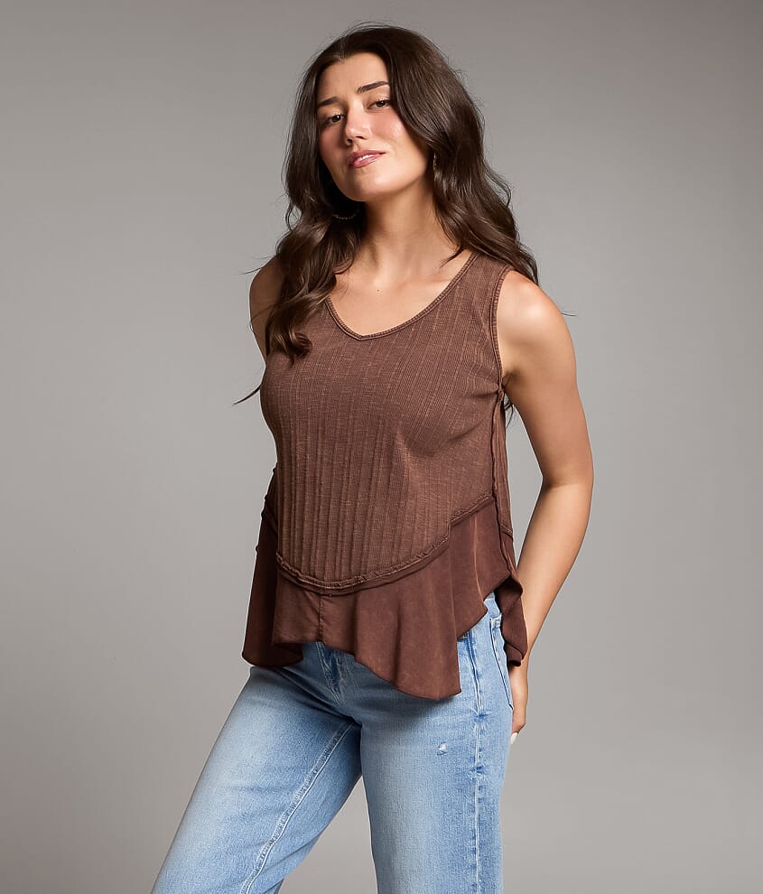 Contrast Washed Tank Top - thumbnail 2