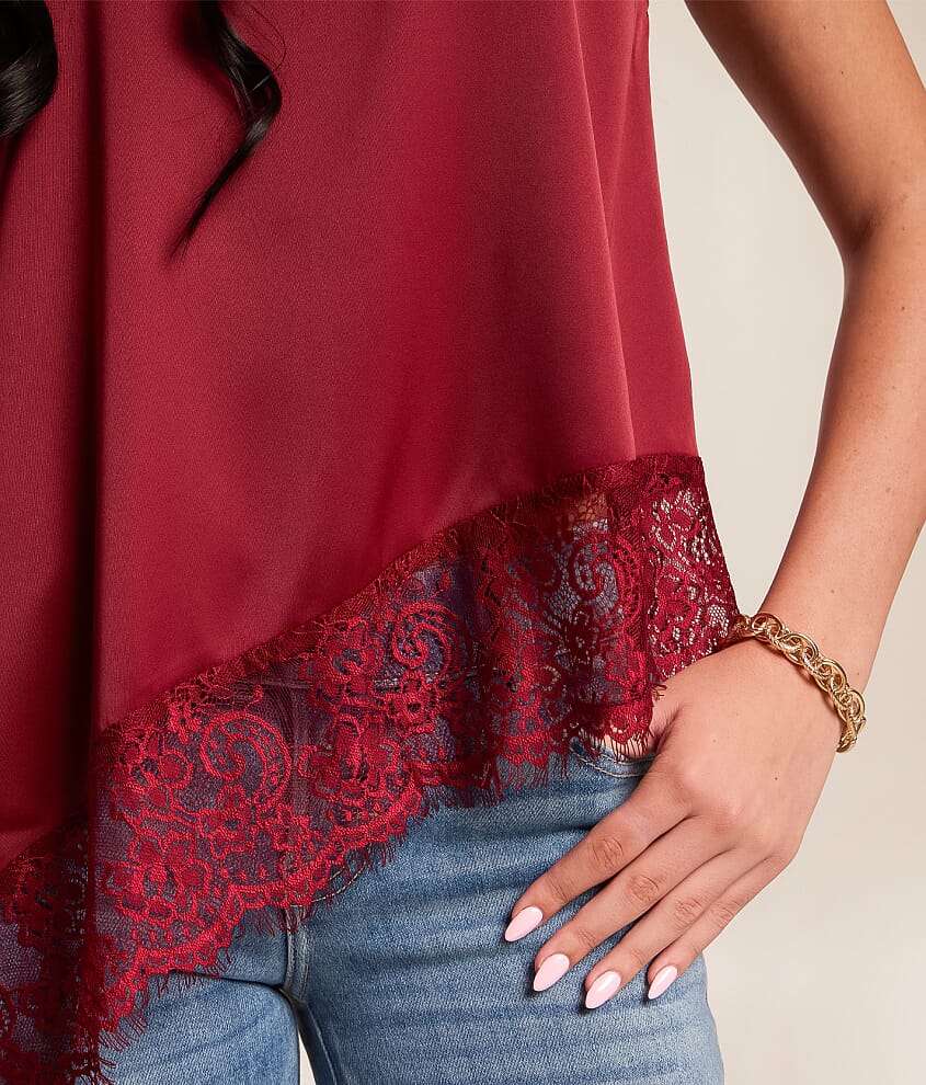 Lace Trim Tank Top