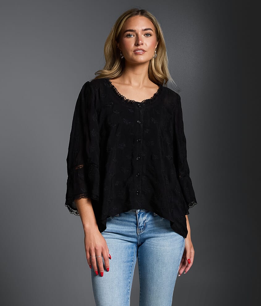Refined Edit Floral Embroidered Top - thumbnail 2