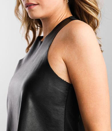red by BKE Pieced Faux Leather Tank Top MISC_DETAIL_1