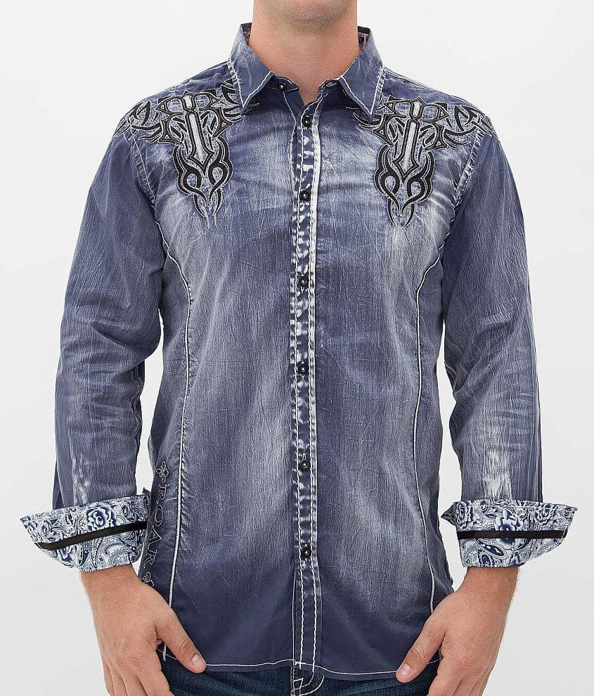 Roar Structure Shirt - Men's Shirts in Navy | Buckle