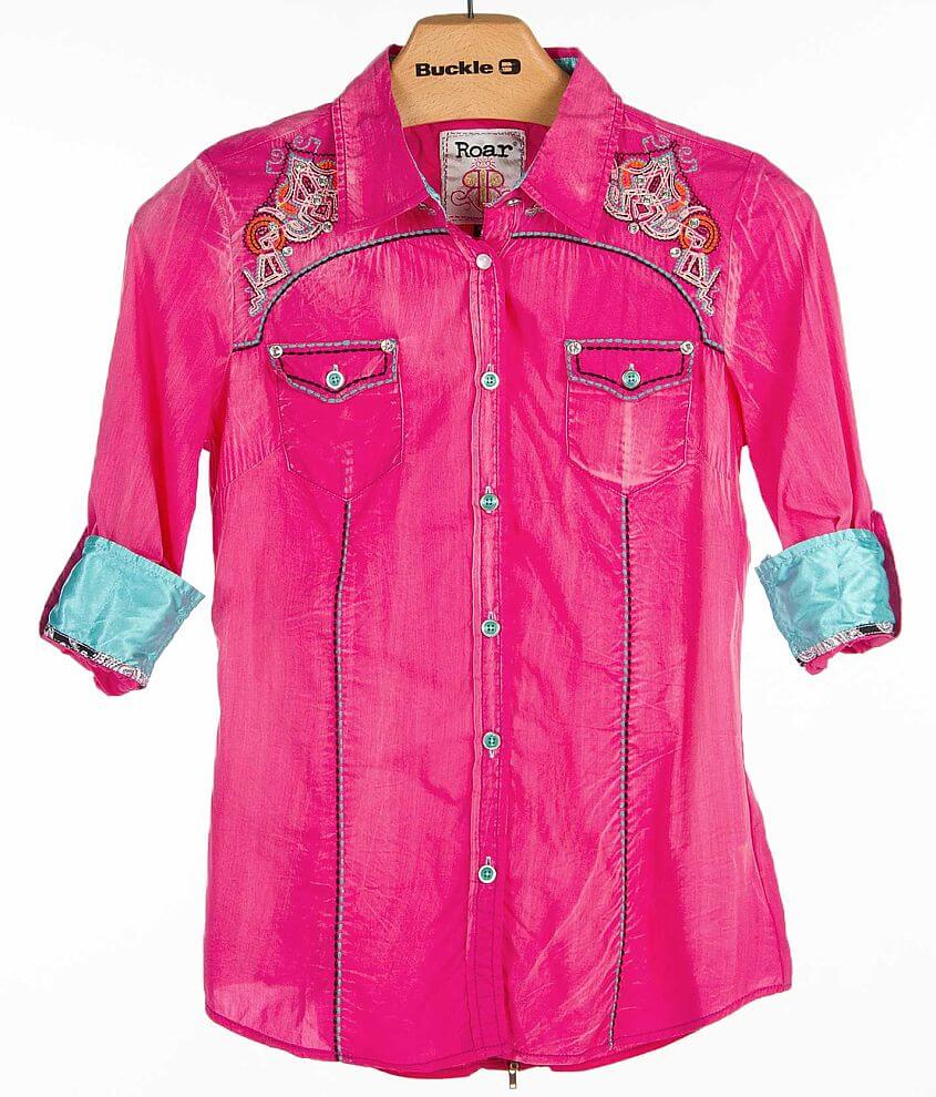 Roar Trusted Shirt Women s Shirts Blouses in Magenta Buckle