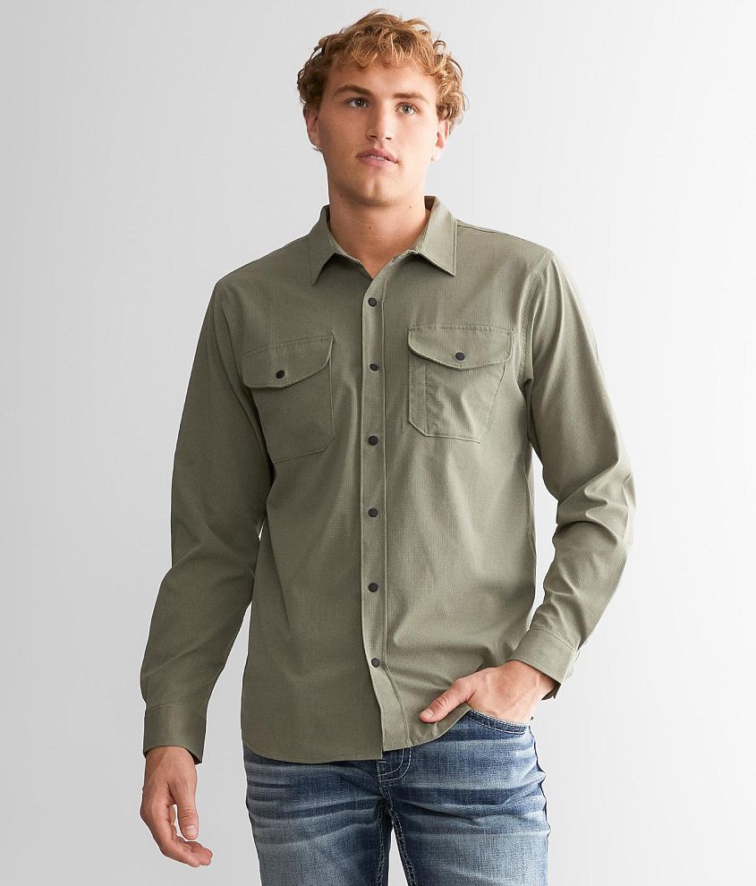 Roark Bless Up Tech Stretch Shirt - Men's Shirts in Light Army | Buckle