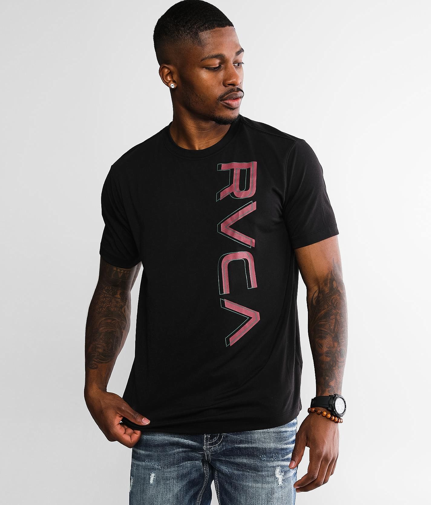 RVCA XL Pin Sport T-Shirt - Men's T-Shirts in Black