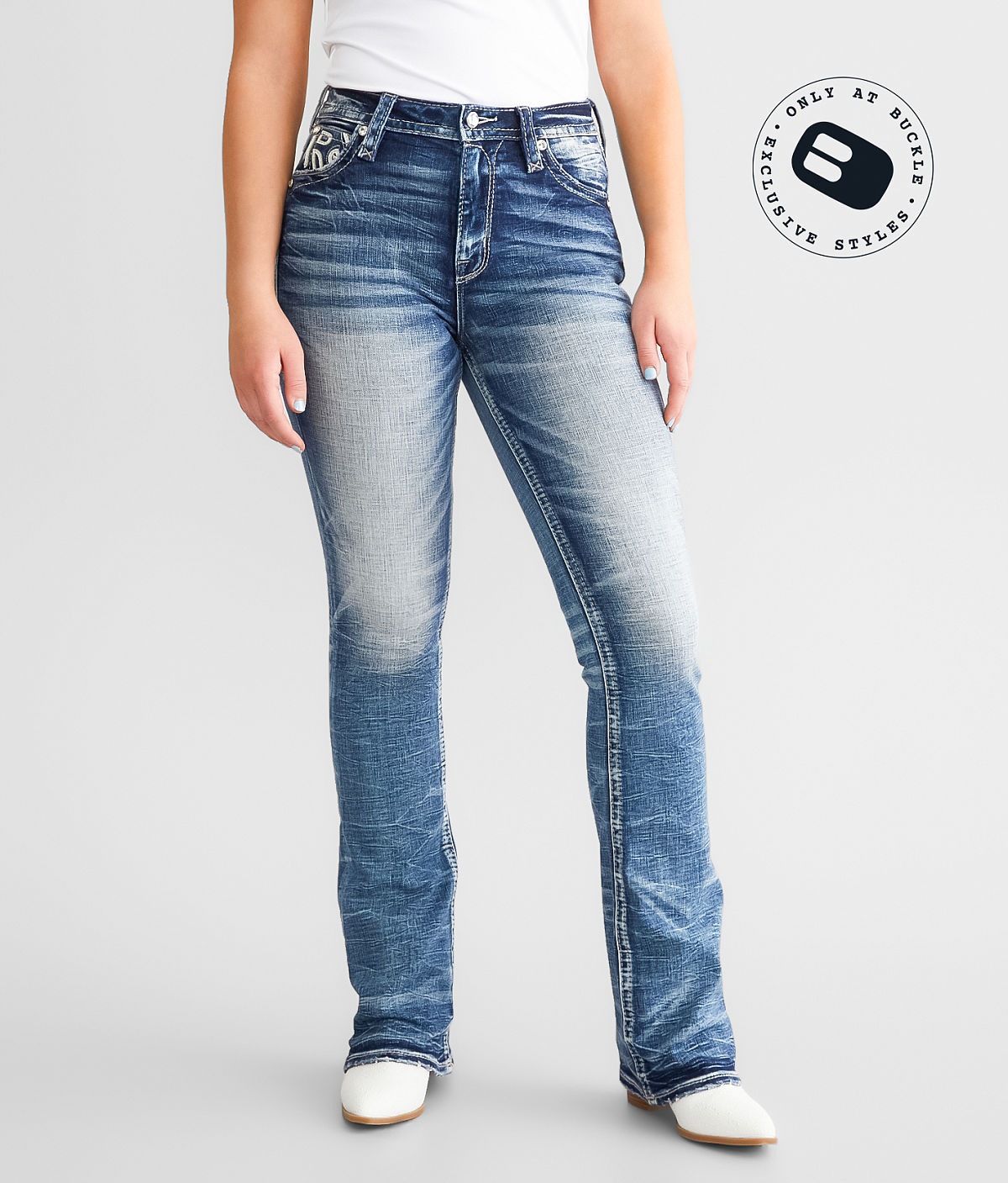 Rock Revival Semah Curvy High Rise Boot Stretch Jean — Semah HB201 by Buckle