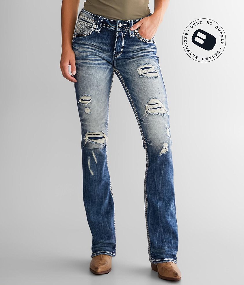 Rock Revival Semah Mid-Rise Boot Stretch Jean front view