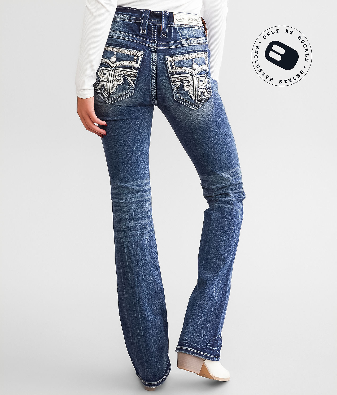 Rock Revival Semah Mid-Rise Tailored Boot Stretch Jean - Women's Jeans in  Semah MT202