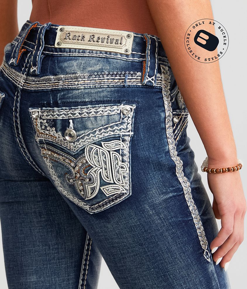 Rock Revival Wanda Low Rise Straight Stretch Cuffed Jean front view